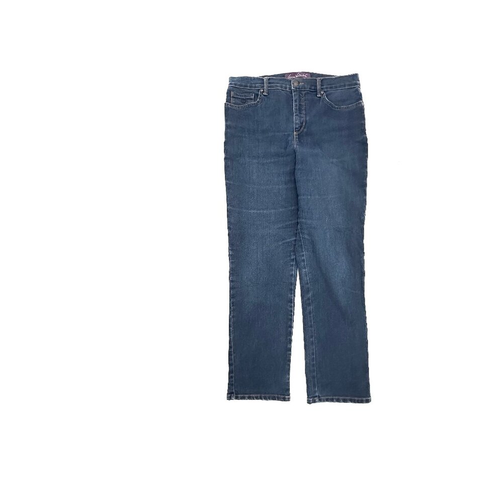 Gloria Vanderbilt Amanda Straight Leg Women's size 10P Dark Blue Denim jeans